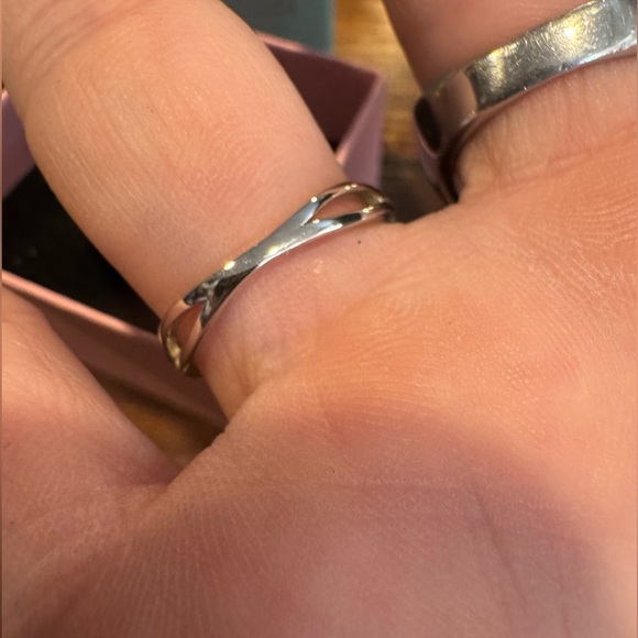 Moissanite Round 1ct center Pink Ring Sz6 & 8 Sterling Sliver GRA certified - Picture 4 of 7